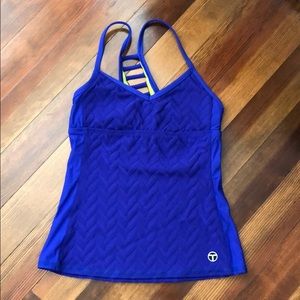 Blue Trina Turk workout tank top